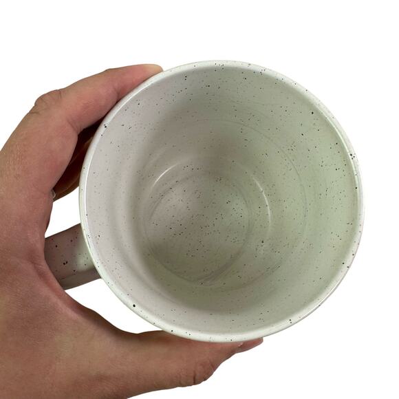 3/$20 I Love My Cat White Speckled Ceramic Graphic Wide Coffee Mug Tea Dishes - Picture 3 of 6
